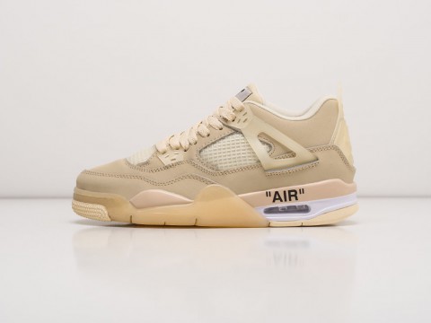 Nike x OFF White Air Jordan 4 Retro WMNS бежевые - фото Nike x OFF White Air Jordan 4 Retro WMNS бежевые - фото