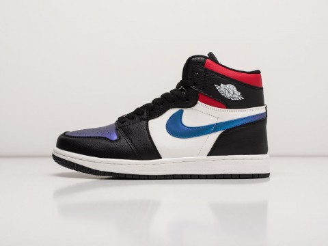 Мужские кроссовки Nike Air Jordan 1 White / Black / Blue / Red (40-45 размер)