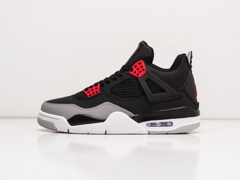 Мужские кроссовки Nike Air Jordan 4 Retro Black / Grey / White (40-45 размер)