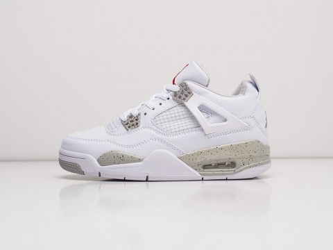 Nike Air Jordan 4 Retro WMNS белые кожа женские (36-40)