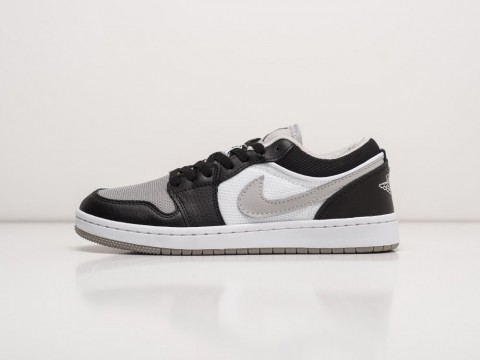 Мужские кроссовки Nike Air Jordan 1 Low Black / Grey / White (40-45 размер)