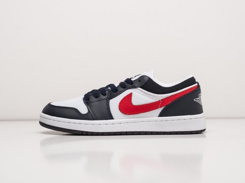 Nike Air Jordan 1 Low Navy Blue / White / Red артикул 22611