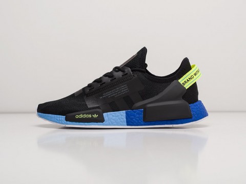 Мужские кроссовки Adidas NMD R1 V2 Black / Blue / Yellow (40-45 размер)