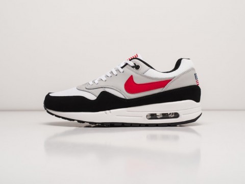 Мужские кроссовки Nike Air Max 1 USA Grey / Black / White / Red (40-45 размер)
