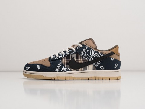 Мужские кроссовки Nike SB Dunk Low x Travis Scott коричневые Мужские кроссовки Nike SB Dunk Low x Travis Scott коричневые