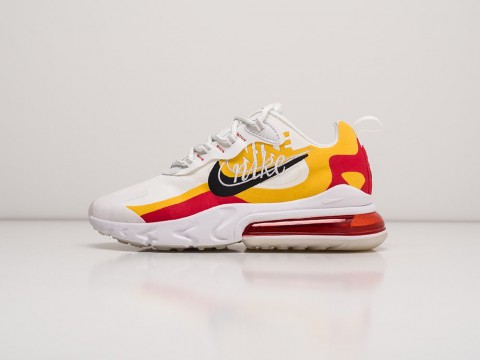 Женские кроссовки Nike Air Max 270 React WMNS White / Yellow / Red (36-40 размер)