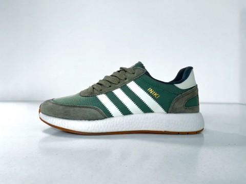 Женские кроссовки Adidas Iniki Runner Boost WMNS Green / Grey / White (36-40 размер)