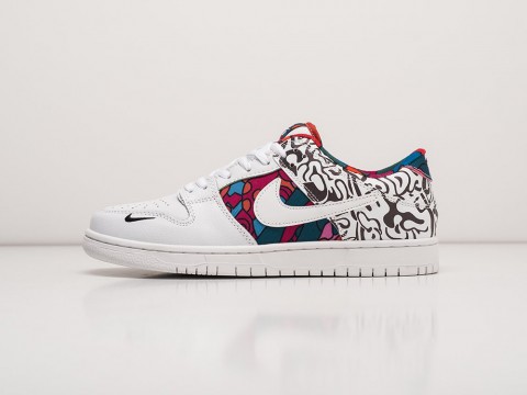 Nike x Parra SB Dunk Low белые замша мужские (40-45)