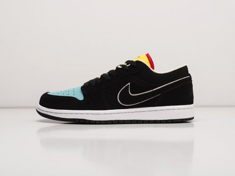 Nike Air Jordan 1 Low Se Black / Aurora Green / Laser Orange артикул 22970