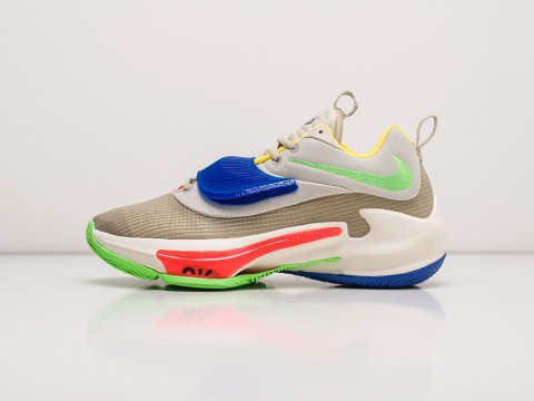 Мужские кроссовки Nike Zoom Freak 3 Grey / Blue / Red / Green (40-45 размер)