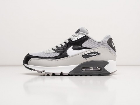 Nike Air Max 90 серые кожа мужские (40-45)