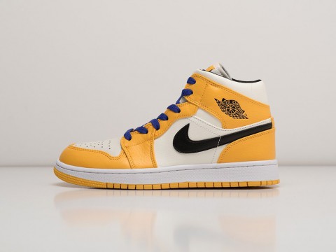 Nike Air Jordan 1 WMNS Yellow / White / Black артикул 23382