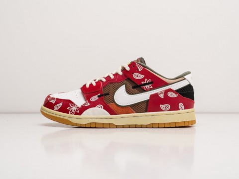 Мужские кроссовки Nike SB Dunk Low Scrap Red / White / Brown (40-45 размер) фото