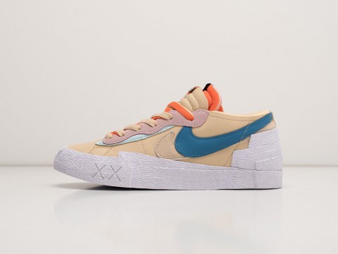 Nike x Kaws x Sacai Blazer Low WMNS Reed бежевые текстиль женские (36-40)