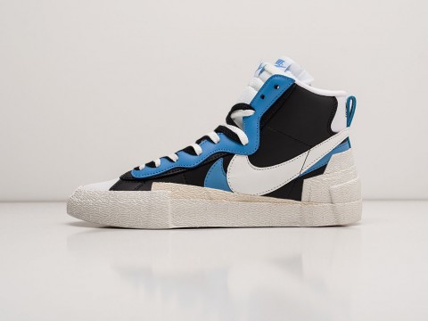 Мужские кроссовки Nike x Sacai Blazer Mid Black / University Blue AR23719