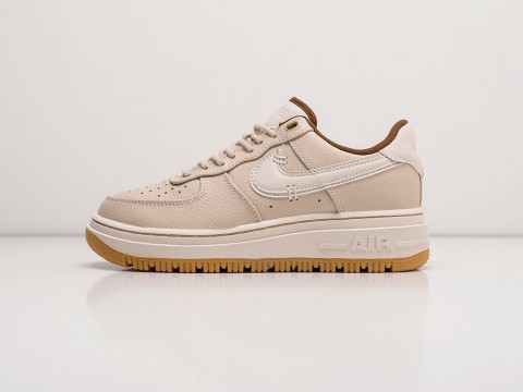 Женские кроссовки Nike Air Force 1 Luxe Low WMNS Beige / Brown / White (36-40 размер) фото