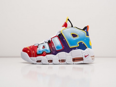 Женские кроссовки Nike Air More Uptempo WMNS Red / Purple / White / Blue (36-40 размер)