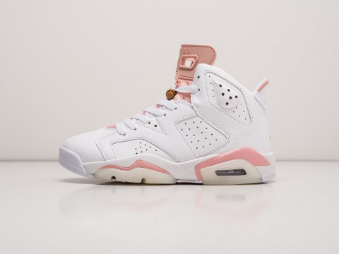 Женские кроссовки Nike Air Jordan 6 WMNS White / Pink (36-40 размер)