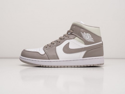 Мужские кроссовки Nike Air Jordan 1 White / Grey (40-45 размер)