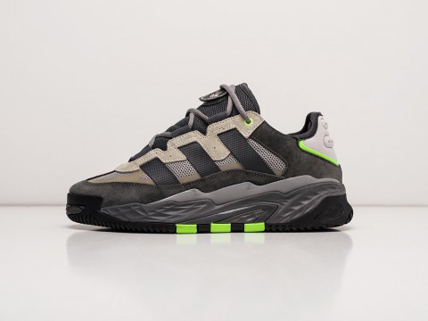 Мужские кроссовки Adidas Niteball Grey / Black / Green - фото