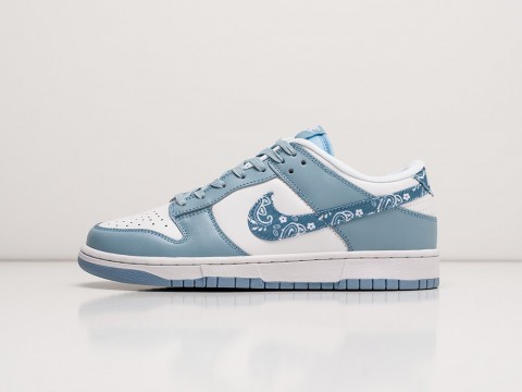 Nike SB Dunk Low Blue Paisley голубые замша мужские (40-45)