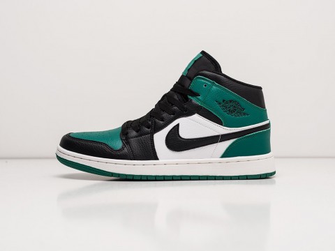 Женские кроссовки Nike Air Jordan 1 WMNS Black / White / Green (36-40 размер)