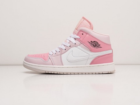Nike Air Jordan 1 WMNS розовые кожа женские (36-40)