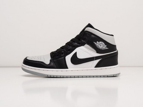 Мужские кроссовки Nike Air Jordan 1 Black / White / Grey (40-45 размер)