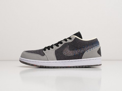 Мужские кроссовки Nike Air Jordan 1 Low Crater Light Smoke Grey / Black / Racer Blue (40-45 размер)