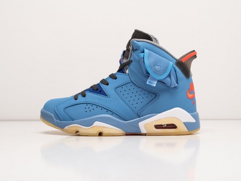 Мужские кроссовки Nike x Travis Scott Air Jordan 6 голубые Мужские кроссовки Nike x Travis Scott Air Jordan 6 голубые