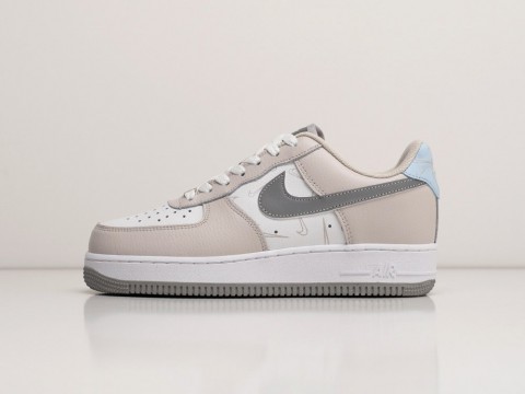 Nike Air Force 1 Low WMNS Mini Swoosh Grey бежевые кожа женские (36-40) Nike Air Force 1 Low WMNS Mini Swoosh Grey бежевые кожа женские (36-40)