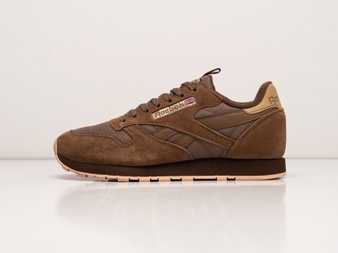 Мужские кроссовки Reebok Classic Leather Suede Brown / Grey (40-45 размер)
