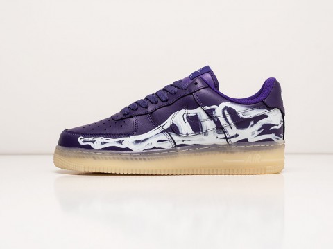 Nike Air Force 1 Low Skeletone фиолетовые кожа мужские (40-45)