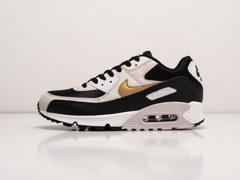 Nike Air Max 90 White / Black / Gold артикул 24267