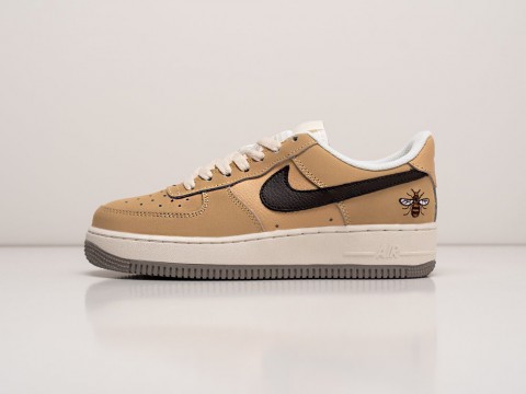 Мужские кроссовки Nike Air Force 1 Low Manchester Bee Beige / White / Grey (40-45 размер)