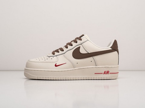 Женские кроссовки Nike Air Force 1 Low WMNS Sail / Gym Red / Brown (36-40 размер)