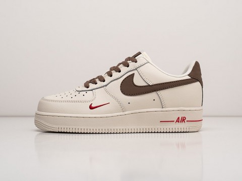 Nike Air Force 1 Low Sail / Gym Red / Brown артикул 24354