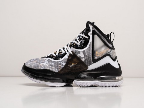 Мужские кроссовки Nike Lebron XIX Royalty Leopard White / Metallic Gold / Black (40-45 размер)