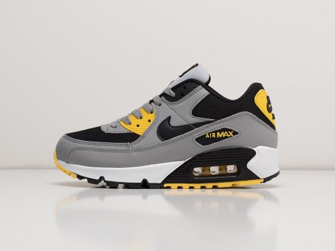 Nike Air Max 90 Batman серые кожа мужские (40-45)