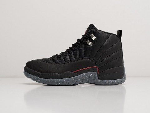 Мужские кроссовки Nike Air Jordan 12 Black / Grey / Red (40-45 размер)
