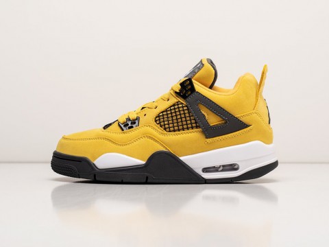 Женские кроссовки Nike Air Jordan 4 Retro Lightning 2021 WMNS желтые Женские кроссовки Nike Air Jordan 4 Retro Lightning 2021 WMNS желтые