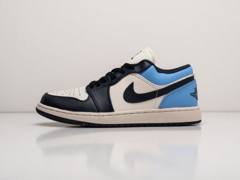 Nike Air Jordan 1 Low White / Black / Blue артикул 24958