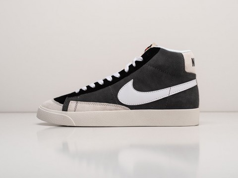 Nike Blazer Mid 77 серые замша мужские (40-45)