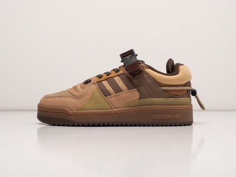 Женские кроссовки Adidas Bad Bunny x Forum Buckle Low The First Cafe WMNS коричневые Женские кроссовки Adidas Bad Bunny x Forum Buckle Low The First Cafe WMNS коричневые