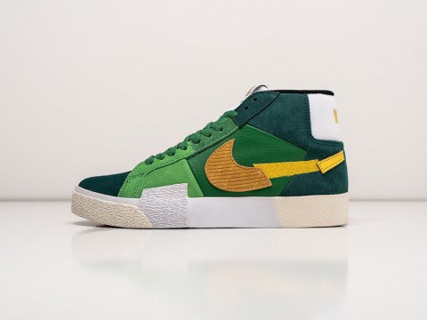 Женские кроссовки Nike SB Zoom Blazer Mid Premium SB Mosaic Pack - Aloe Verde WMNS зеленые Женские кроссовки Nike SB Zoom Blazer Mid Premium SB Mosaic Pack - Aloe Verde WMNS зеленые