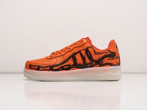 Nike Air Force 1 Low Skeleton оранжевые артикул 25088