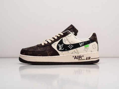 Nike x Louis Vuitton Air Force 1 Low Brown / Beige / Black артикул 25158