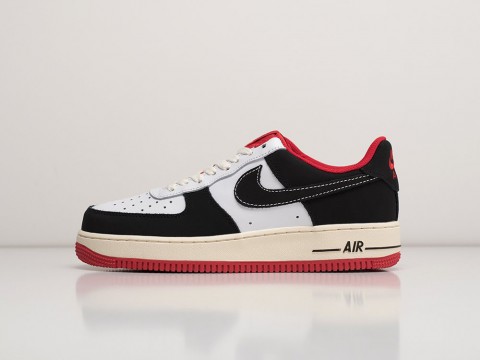 Nike Air Force 1 Low Black / White / Red артикул 25206