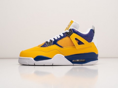 Nike Air Jordan 4 Retro Yellow / Blue / White