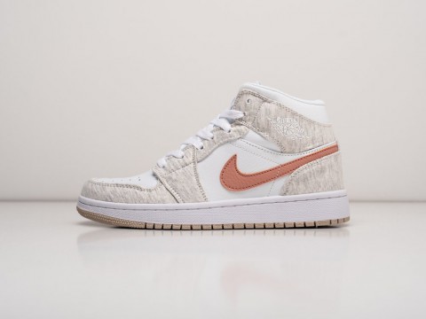 Nike Air Jordan 1 «Light Iron Ore» WMNS серые кожа женские (36-40)